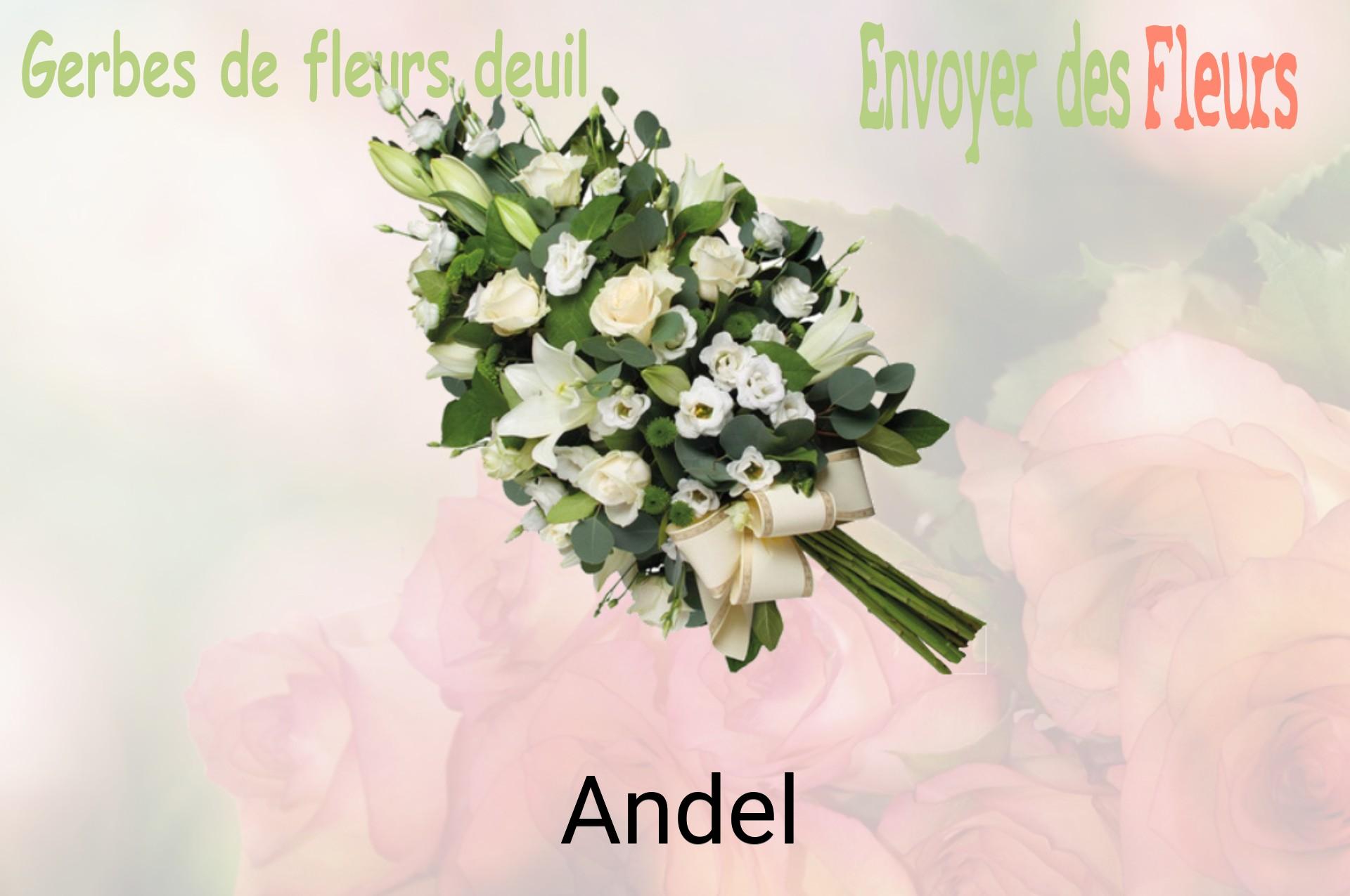 Gerbe de fleurs de deuil livrée à Andel